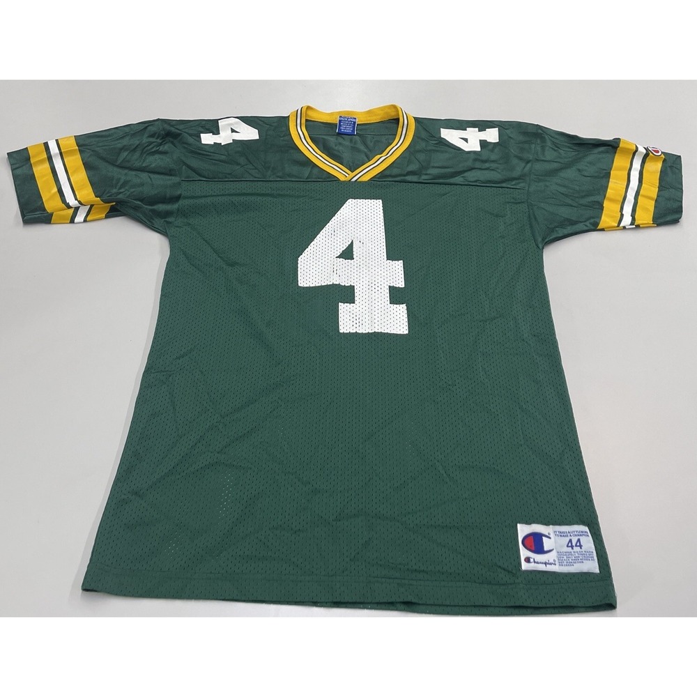 Vintage Brett Favre #4 Green Bay Packers NFL Football Champion Jersey Mens Sz 44
